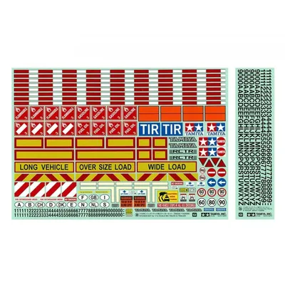 Image de Tamiya 56534 1/14 Tracteur Trailer Sticker