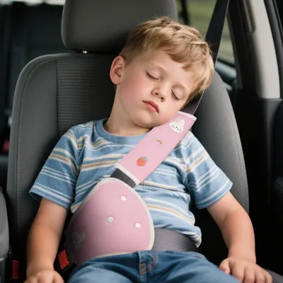 Productafbeelding van Veiligheidsgordelbeschermer - Veiligheidsgordelkussen - Voor kinderen - Pluche - 2 stuks