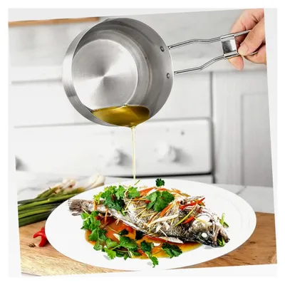 Produktbild von Edelstahl Kochtopf mit Tiefem Boden Hitzebeständig und Schnellem Wärmeleitvermögen Multifunktionaler Topf für Soßen und Braten Geeignet für Verschiedene Herdarten