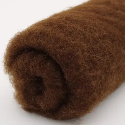 Produktbild von Filzwolle im Vlies - Alpenwolle - 20g -  braun