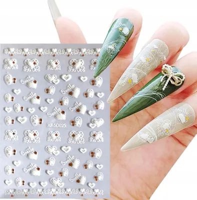 Produktbild von 5D Nail Art Sticker HERZ Muster