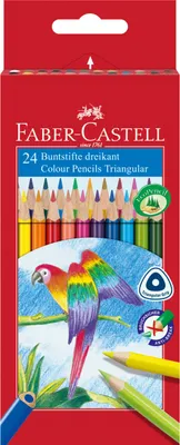 Produktbild von Faber Castell Buntstift Dreikant 3,0 mm 24er Kartonetui