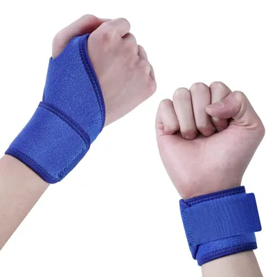 Produktbild von Handgelenkbandage Handgelenkstütze Handgelenkschiene - Verstellbar - Atmungsaktiv - Blau - 2 Stück