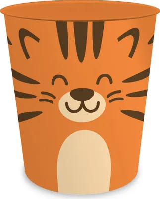 Produktbild von itenga Papierkorb Tiermotiv - TIGER - Kawaii Design - ca 11 Liter