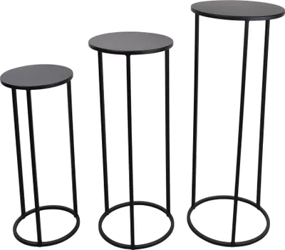 Produktbild von LOFT42 Set Pflanztische – Schwarz – Metall