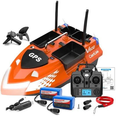 Immagine prodotto di Barca Plantat, Nadit si Momit iUni V802 PRO, GPS, 2 batterie 12000mAh, 4 vasche, 3kg, 500m, 15km/h