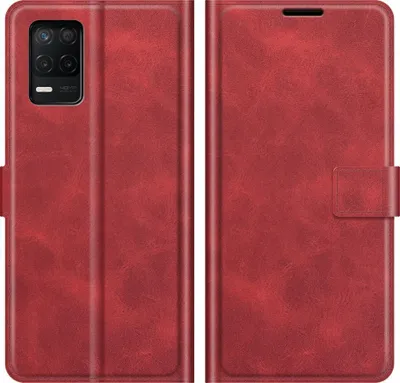 Produktbild von Mobigear Wallet Realme 8 5G Hülle Klapphülle Geldbörse - Rot