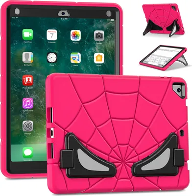 Produktbild von Schutzhülle für iPad Air 2 /iPad 6th /iPad 5th /iPad Pro 9.7 Hülle Robuste Stoßfeste Ständer für Kinder Jungen Rosa