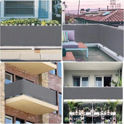 Immagine prodotto di Tenda da balcone in nylon resistente al vento e ai raggi UV, 75 x 300 cm, antracite