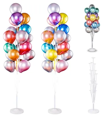 Ballonständer-Set 2er, 160 cm, wiederverwendbar, für Partys