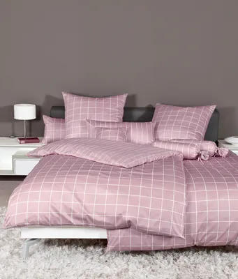Produktbild von Janine Mako-Satin-Bettwäsche modernclassic Farbe kreiderosé Größe 155x220+80x80