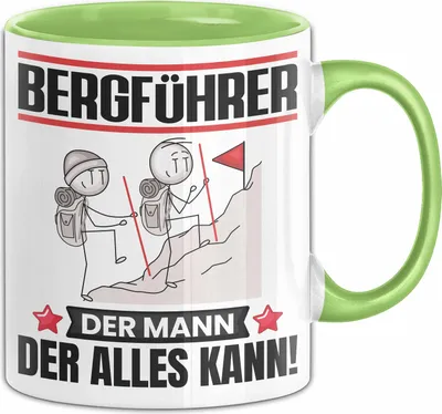 Produktbild von Bergführer Tasse Geschenk für Bergführer Der Mann Der Alles Kann Geschenkidee zum Geburtstag (Grün)