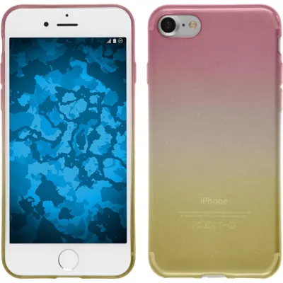 Produktbild von PhoneNatic Case kompatibel mit Apple iPhone 8 - Design:01 Silikon Hülle Ombrè + 2 Schutzfolien