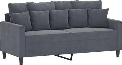 Produktbild von vidaXL 2-Sitzer-Sofa Dunkelgrau 140 cm Samt