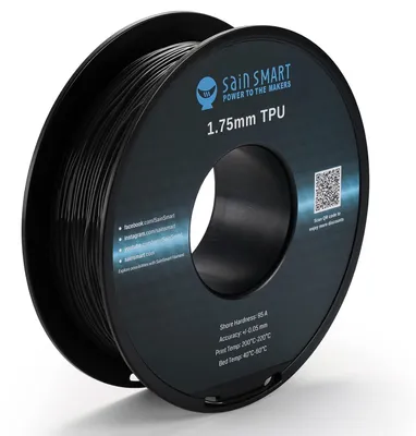Produktbild von SainSmart TPU 3D-Drucker Filament, 1,75 mm, 0,8 kg, Schwarz