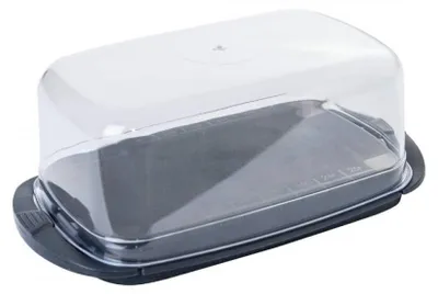 Obrázek produktu pro Nádoba na máslo plastová šedá Nádoba na máslo 17x9x6,5 cm