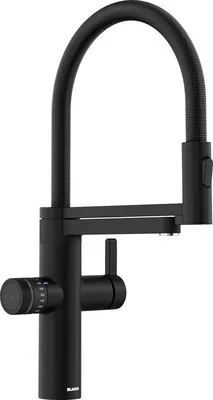 Produktbild von Blanco Küchenarmatur mit Filterfunktion und Kochend heißes Wasser DRINK.HOT EVOL-S PRO schwarz matt 526634