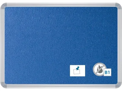Produktbild von Stellwandtafel beidseitig Filz B1800xH1200xT22mm blau