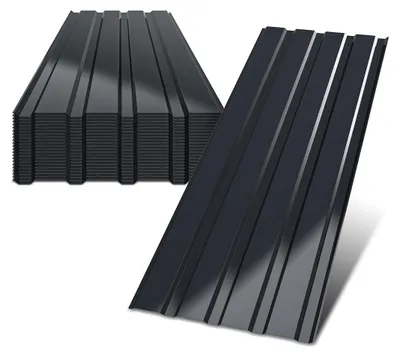 Image de Peviasot, 36 pièces de tôle de toiture, tôle ondulée, tôle profilée, plaques en métal, surface lisse, avec gants, 115x45 cm, 0,25 mm, 18 m², anthracite