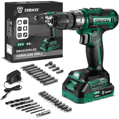 Obrázok produktu pre Sada aku skrutkovača 20V, 30-dielna, 18+1 stupňov krútiaceho momentu, 40 Nm, 2-stupňová prevodovka, vŕtačka, LED svetlo