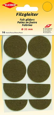 Produktbild von KLEIBER Filzgleiter Durchmesser: 35 mm braun 16 Stück