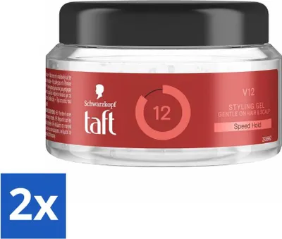 Immagine prodotto di Taft - V12 - Gel per lo styling - Super Fast Fix - 250 ml - Confezione risparmio - 2 pezzi