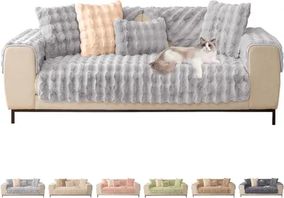 Obrázok produktu pre Poťah na pohovku 70 x 150 cm, svetlosivá, protišmykový, pre domáce zvieratá