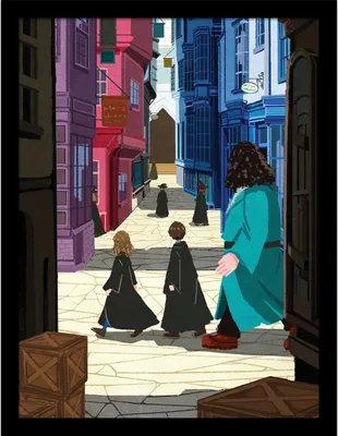 Produktbild von Harry Potter - Gerahmtes Poster "Looking Forward", Winkelgasse PM8705 (40 cm x 30 cm) (Bunt)