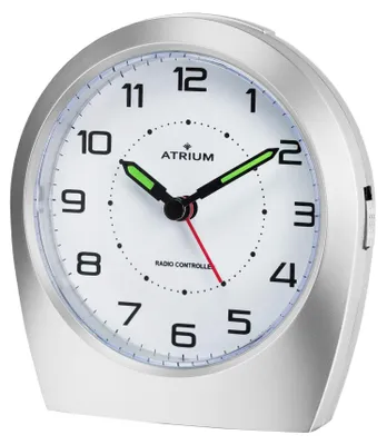 Produktbild von ATRIUM Wecker Analog Quarz Funkwecker A620-19 ohne Ticken silber