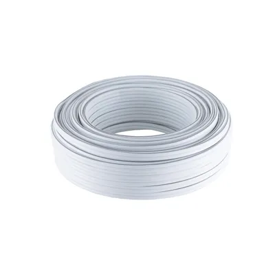 Produktbild von Lautsprecherkabel 2-adrig, Kupfergemisch, Litze, PVC-Mantel, Eca, 10m Ring - Leiterquerschnitt: 2,5mm² - Farbe: weiß