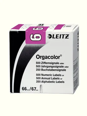 Produktbild von Leitz Ziffernsignal Orgacolor® Orgacolor® Registratursystem selbstklebend Papier violett 6