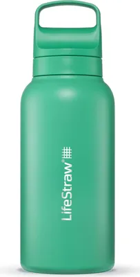Immagine prodotto di Bottiglia con filtro per acqua LifeStraw Go 2.0 in acciaio inox Cactus Green isolata da 1 litro - Verde