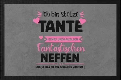 Produktbild von Ich bin stolze Tante Fußmatte Geschenk Geburtstag Tante Neffe