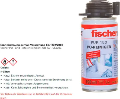 Obrázok produktu pre FischerPolyuretána čistič zbraní PUR 150 - 053083