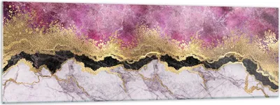 Produktbild von Bilder auf glas - Einteilig - Rosa golden Hintergrund - 160x50cm - Glasbilder - Wandbilder - Bilder - zum Aufhängen bereit - Wanddekoration aus Glas - Glas Bilder - Wandbild auf Glas - GAB160x50-5038