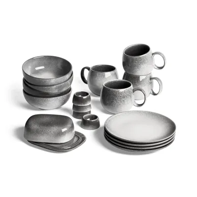 Produktbild von SPRINGLANE Frühstücksset Misty Cliff 17-tlg., Steingut Tafelservice für 4 Personen