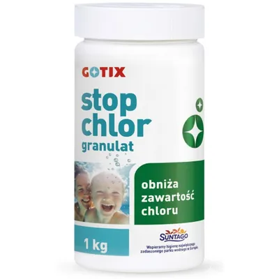 Zdjęcie produktu dla STOPCHLOR 1kg Granulat do Usuwania Chloru w Basenie Antychlor pH GOTIX