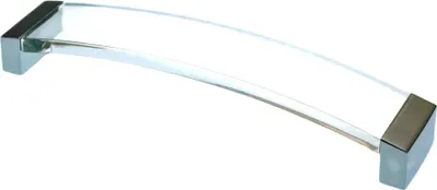 Zdjęcie produktu dla Nábytková úchytka BA 160 mm Kuchyňská úchytka Akrylové sklo a lesklý chrom Dveřní úchytka
