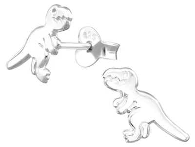 Produktbild von Tyrannosaurus Rex Ohrstecker: Kinder Ohrringe Silber 925 „Dinosaurier“