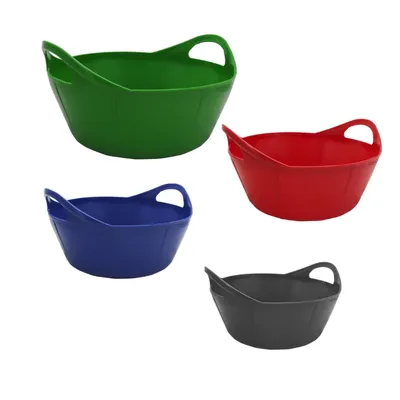 Image de Cavella Seau flexible pour chevaux avec poignées - 10 l
