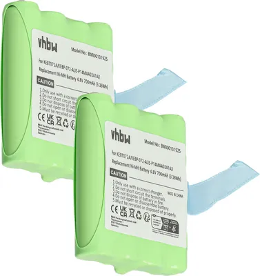Produktbild von vhbw 2x Akku kompatibel mit Motorola TLKR T81, T41, T4, T5, T50, T6, T3, T80, T60, T61, T7, T8 Funkgerät, Walkie Talkie (700 mAh, 4,8 V, NiMH)
