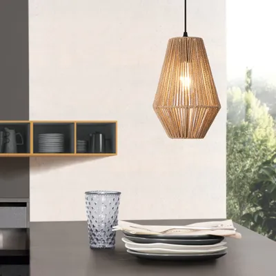 Produktbild von Hängeleuchte 'Newtownabbey' Seil Hängelampe 160cm Beige