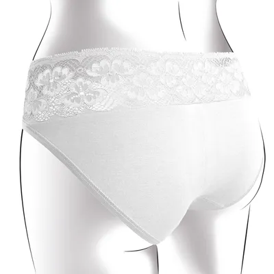 Produktbild von HERMKO 503222 Damen Mini-Slip mit schönem Spitzenbündchen, Farbe:weiß, Größe:36/38 (S)