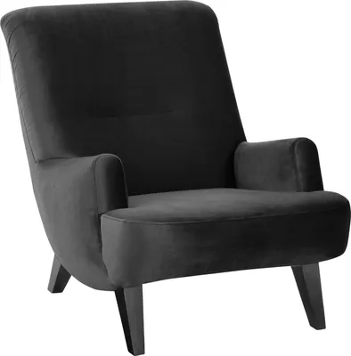 Produktbild von Max Winzer Sessel Brandford - Samtvelours schwarz - Maße: 71 x 101 x 80 cm