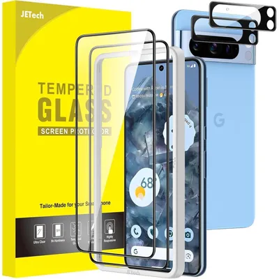 Produktbild von Displayschutzfolie für Google Pixel 8 Pro mit Kameraschutz, Gehärtetes Glas, 2 Stück