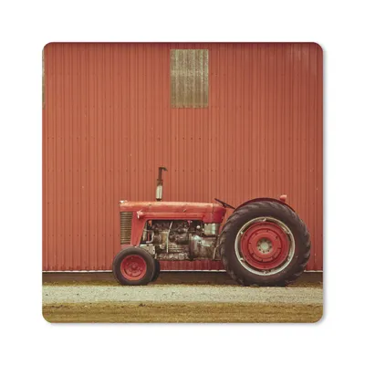 Produktbild von MuchoWow® Mauspad Mousepad Traktor - Scheune - Rot - Bauernhof 30x30 cm - Mousepads - Maus Mat - Pad - Mausunterlage - Gaming