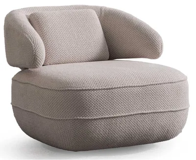 Produktbild von Beiger Polstersessel Stilvoller Wohnzimmer Loungesessel Textilsessel