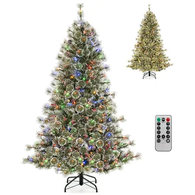 Produktbild von COSTWAY 180cm Künstlicher Weihnachtsbaum mit  350 LEDs, Tannenbaum Christbaum mit Scharnierstruktur & 360° Schnellanschluss
