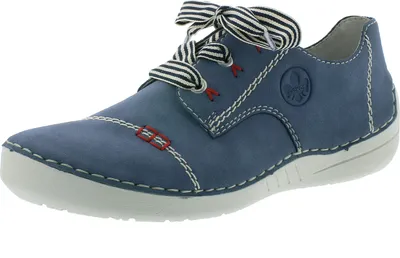 Produktbild von Rieker 52520 Damen Halbschuhe Sneaker Schnürschuhe, Größe:36 EU, Farbe:Blau