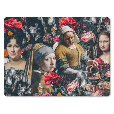 Produktbild von MuchoWow® Mauspad Mousepad Kunst - Blumen - Collage 40x30 cm - Mousepads - Maus Mat - Pad - Mausunterlage - Anti Rutsch